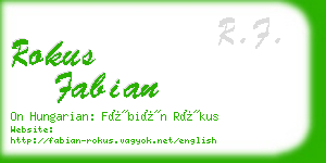 rokus fabian business card